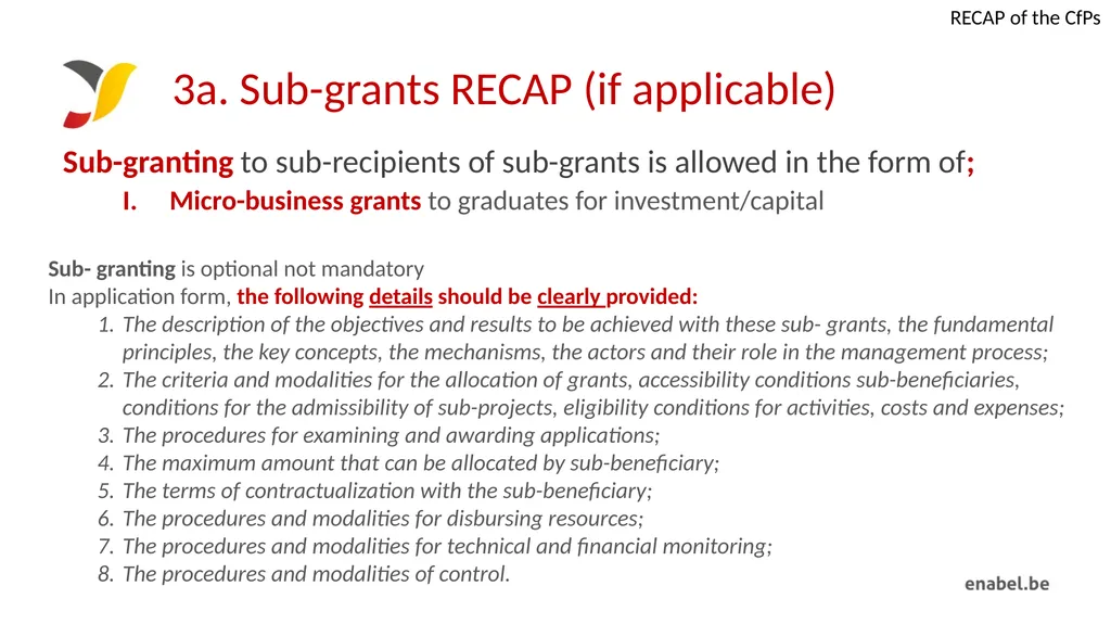 Call For Proposals Skills development for - slide 17 of 47