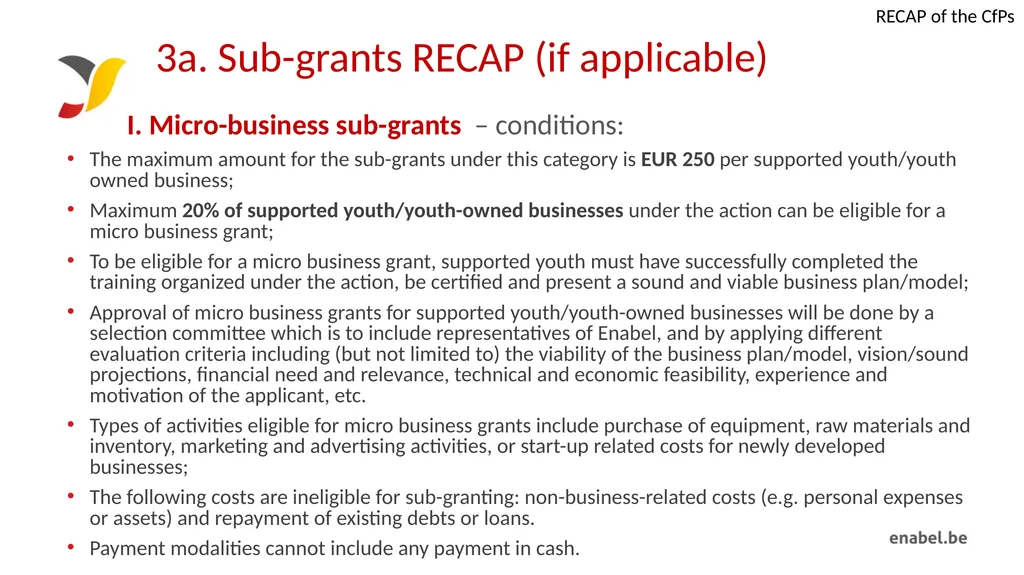 Call For Proposals Skills development for - slide 18 of 47