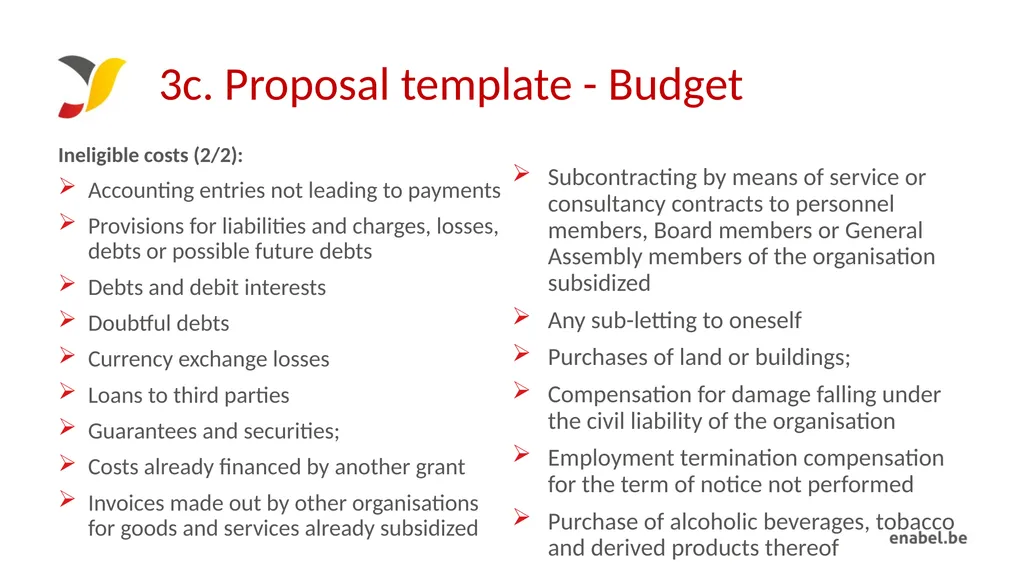 Call For Proposals Skills development for - slide 33 of 47