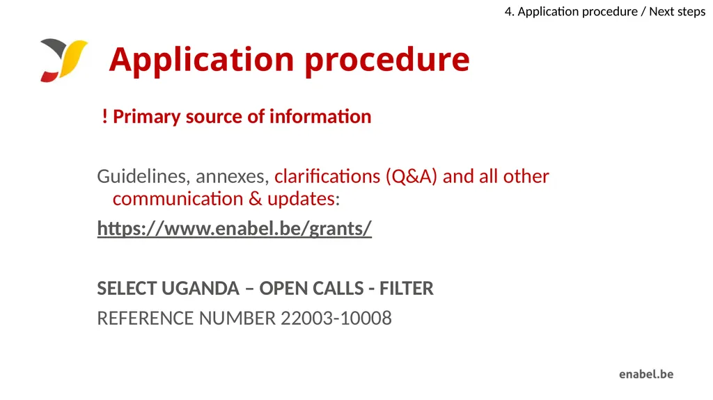 Call For Proposals Skills development for - slide 42 of 47