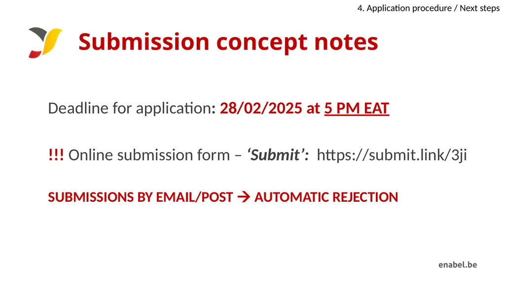 Call For Proposals Skills development for - slide 40 of 47