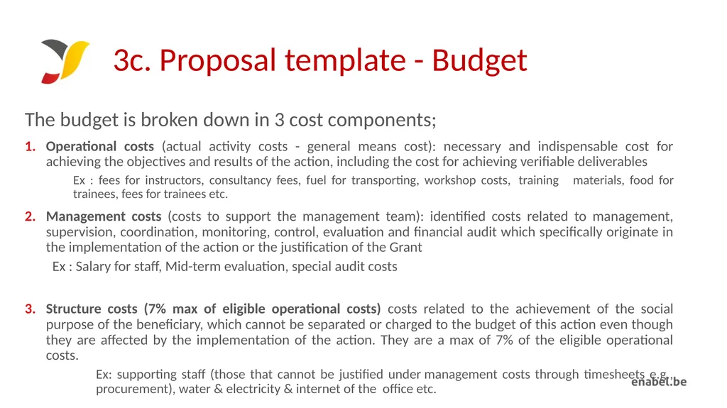 Call For Proposals Skills development for - slide 30 of 47