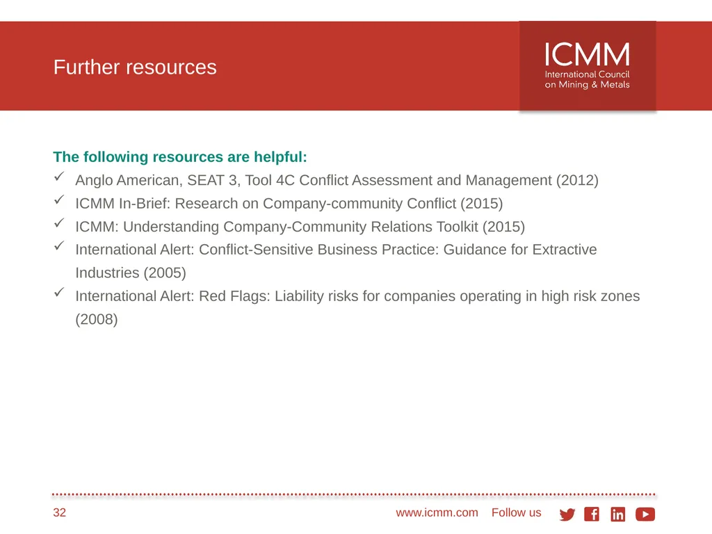 Developing a conflict-sensitive business approach - slide 32 of 33