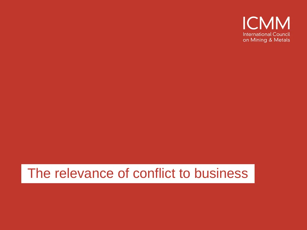 Developing a conflict-sensitive business approach - slide 7 of 33