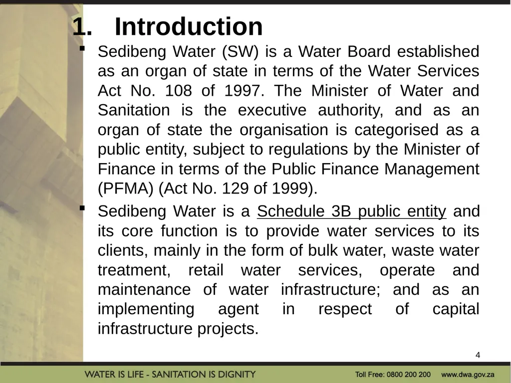 PRESENTATION TITLE Presented by: Name Surname - slide 4 of 43