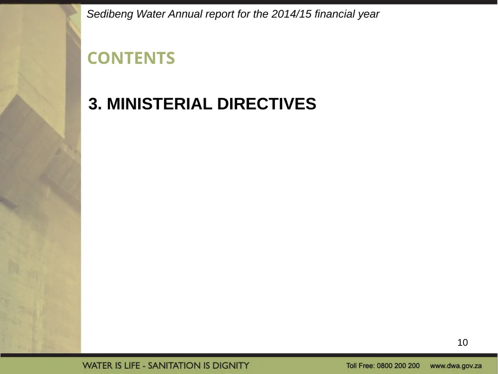 PRESENTATION TITLE Presented by: Name Surname - slide 10 of 43