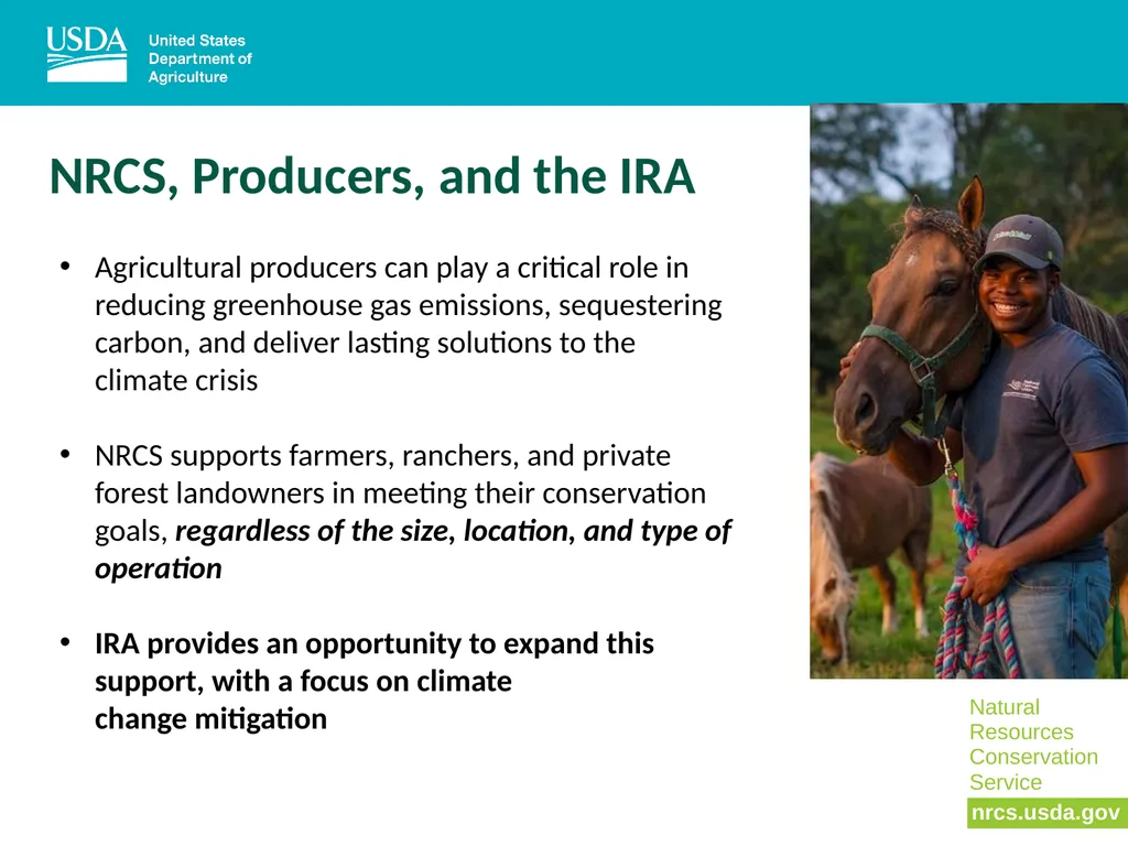 NRCS, Climate, and the Inflation Reduction Act - slide 4 of 20