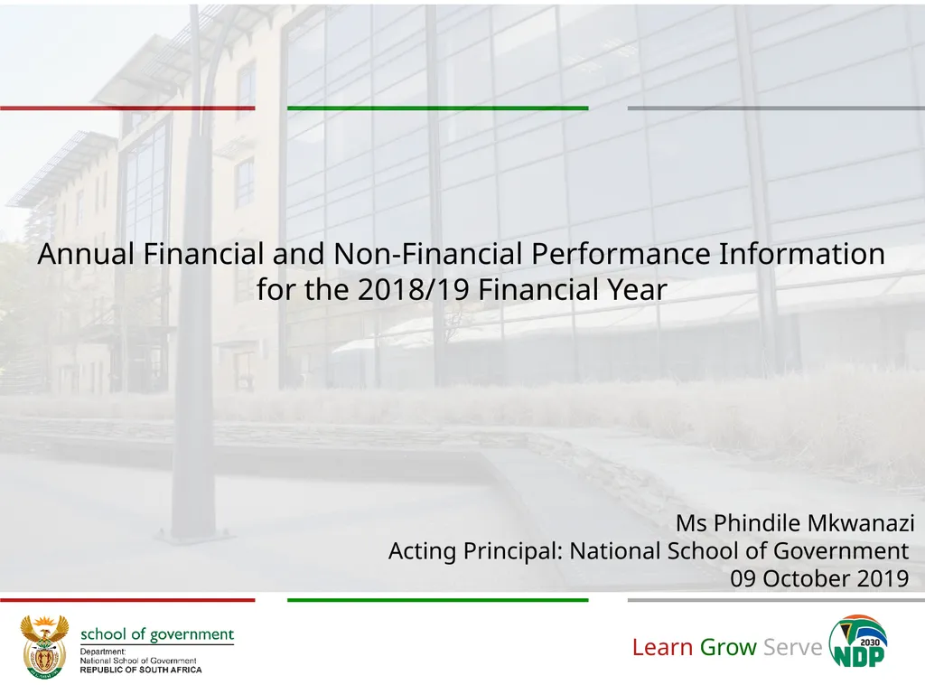 Annual Financial and Non-Financial Performance - slide 1 of 32