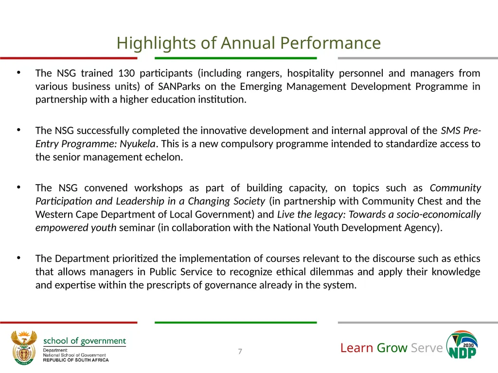 Annual Financial and Non-Financial Performance - slide 7 of 32