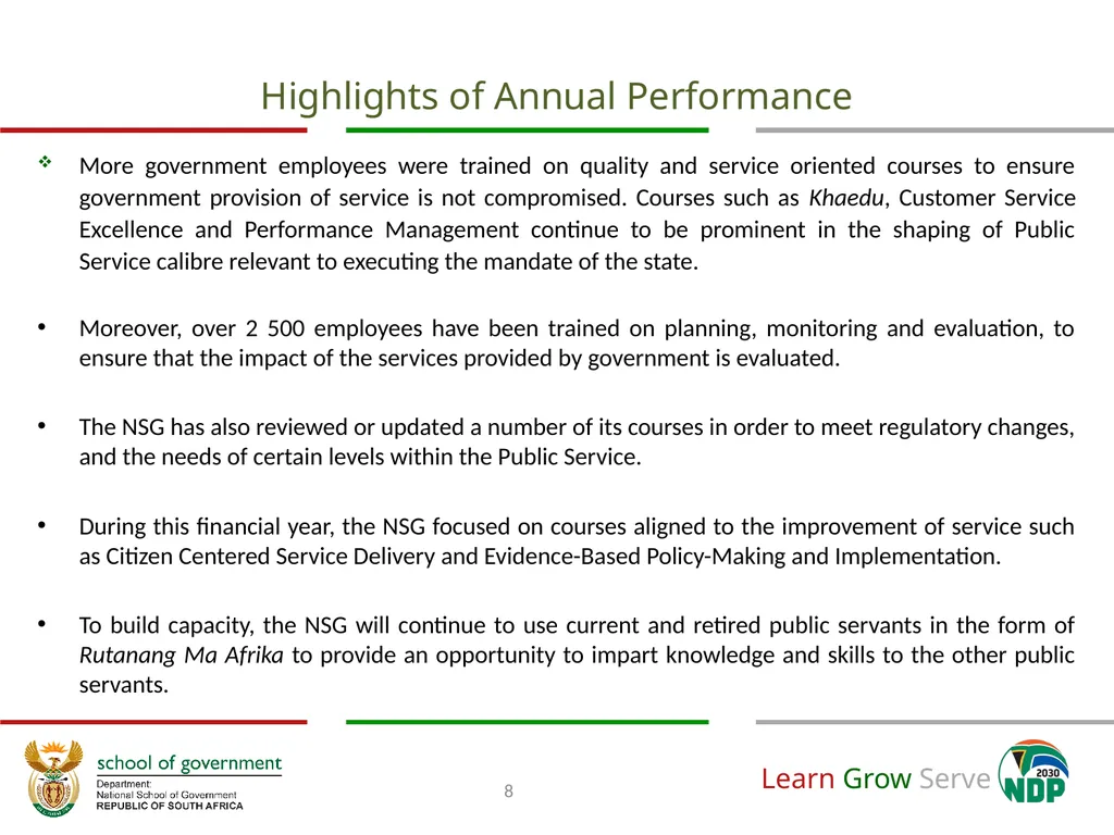 Annual Financial and Non-Financial Performance - slide 8 of 32