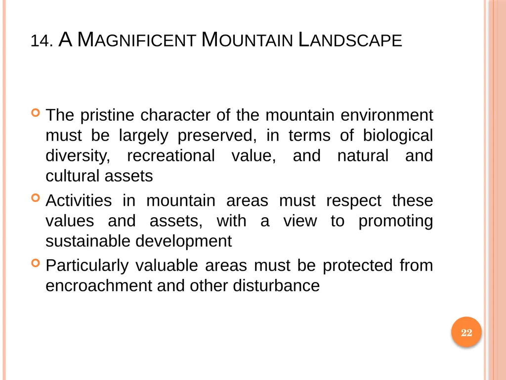 1 SUBJECT: Environmental protection and management - slide 22 of 92