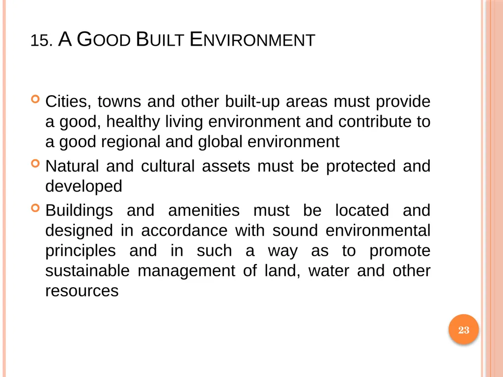 1 SUBJECT: Environmental protection and management - slide 23 of 92