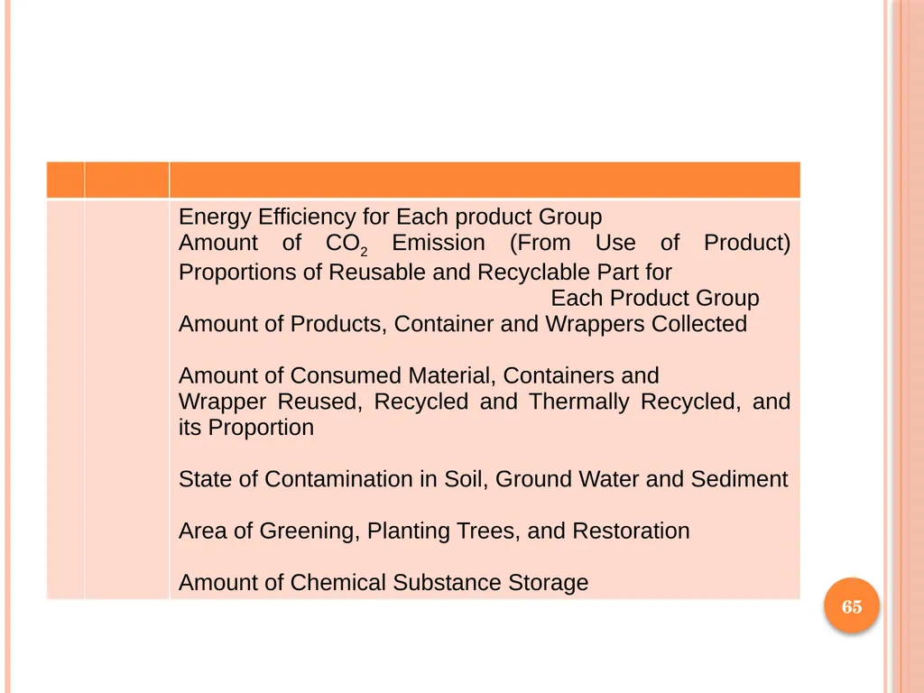 1 SUBJECT: Environmental protection and management - slide 65 of 92