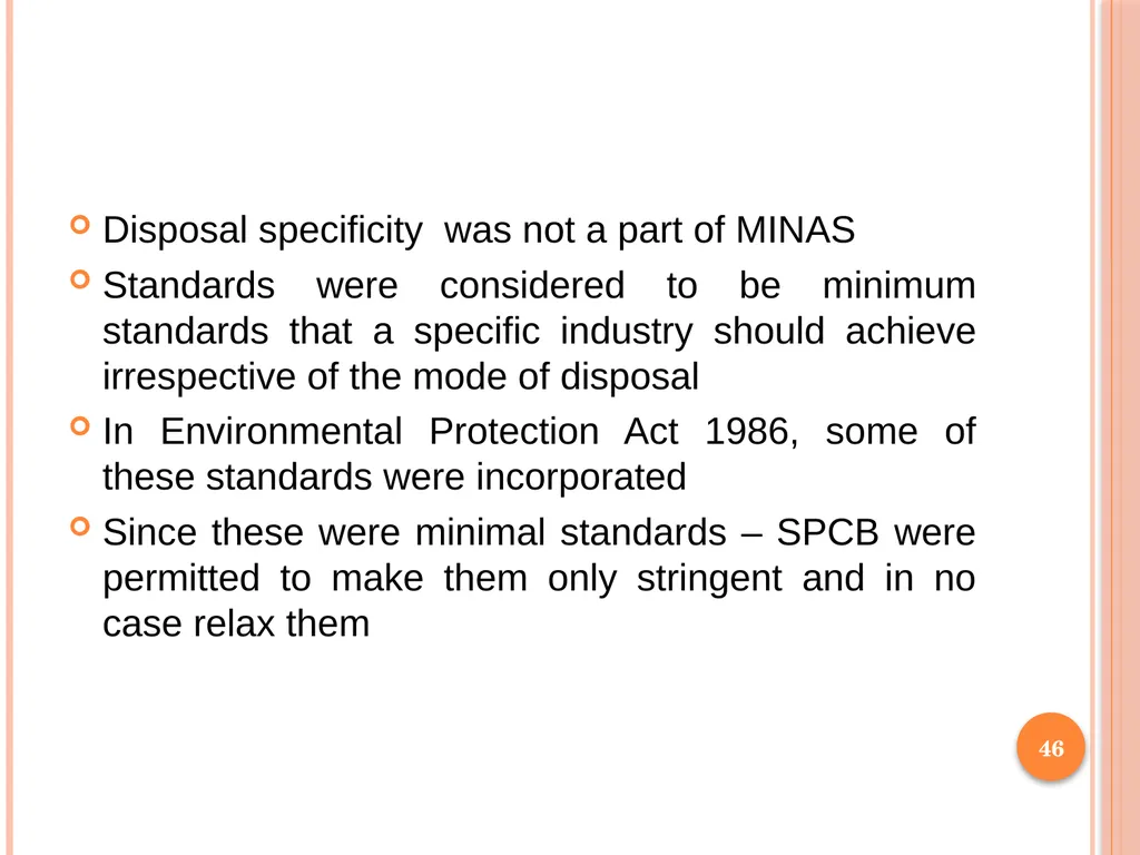 1 SUBJECT: Environmental protection and management - slide 46 of 92