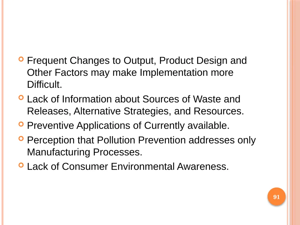 1 SUBJECT: Environmental protection and management - slide 91 of 92