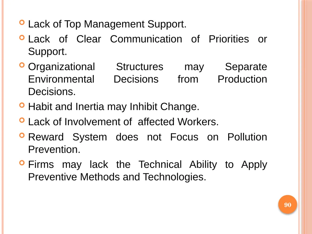 1 SUBJECT: Environmental protection and management - slide 90 of 92