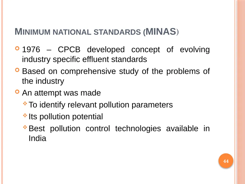 1 SUBJECT: Environmental protection and management - slide 44 of 92