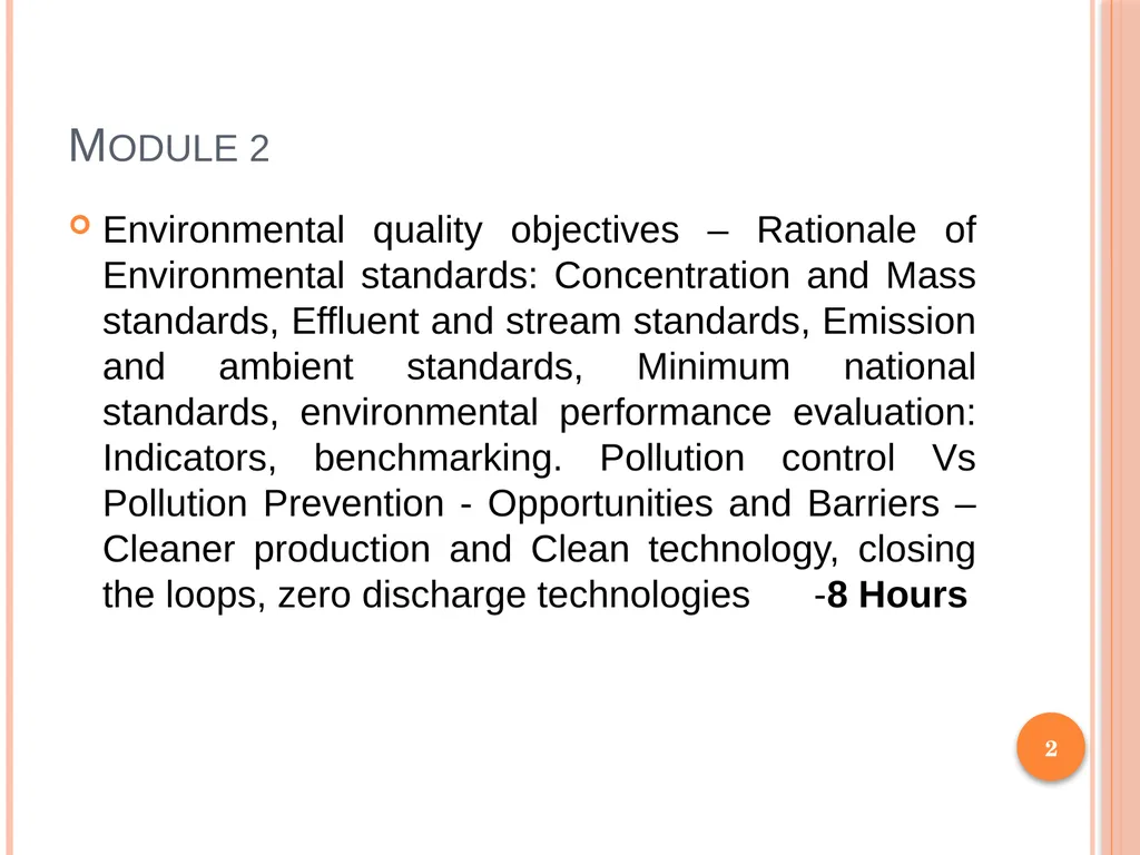 1 SUBJECT: Environmental protection and management - slide 2 of 92