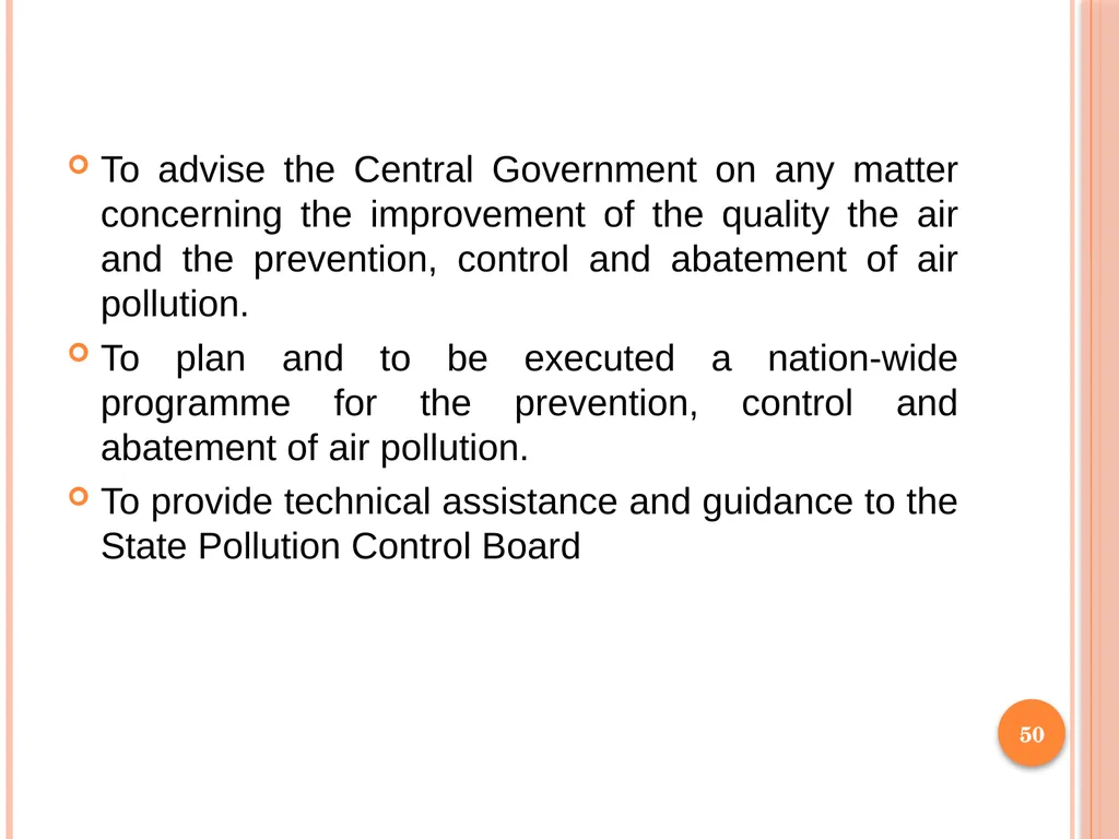 1 SUBJECT: Environmental protection and management - slide 50 of 92