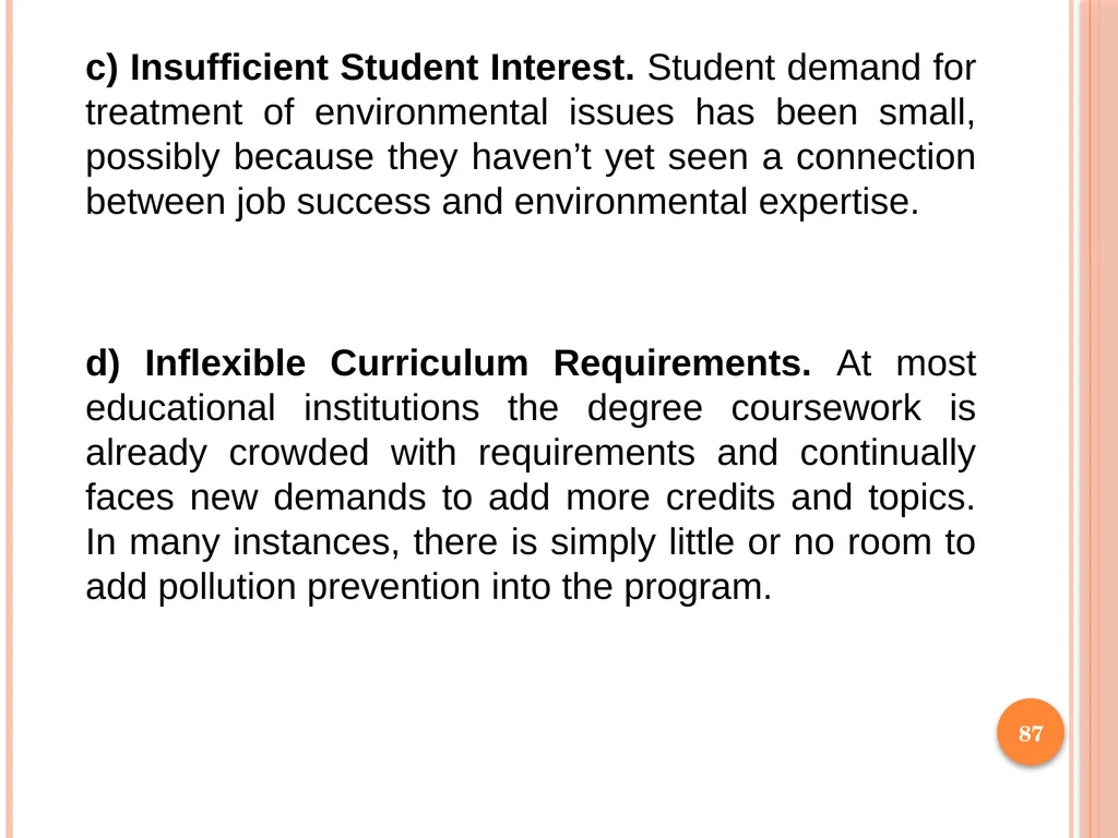 1 SUBJECT: Environmental protection and management - slide 87 of 92