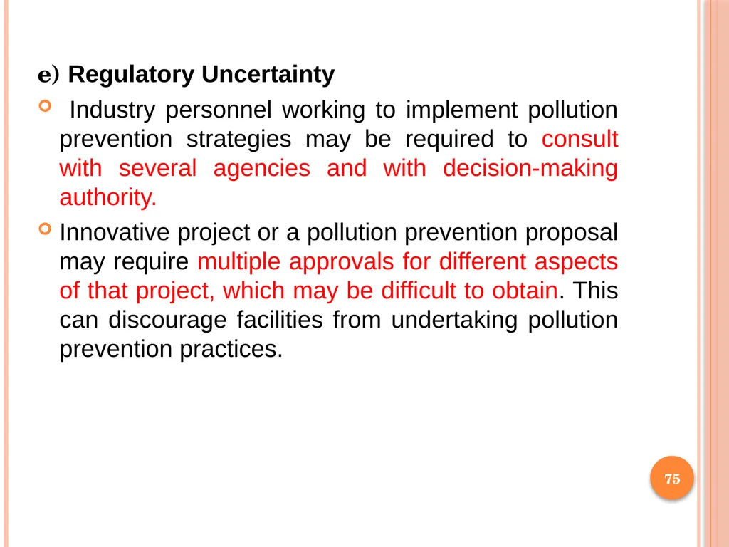 1 SUBJECT: Environmental protection and management - slide 75 of 92