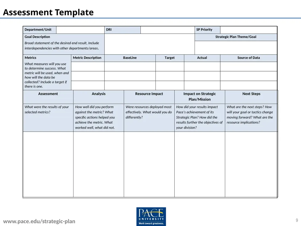 Embracing the Future Pace University Strategic - slide 9 of 10