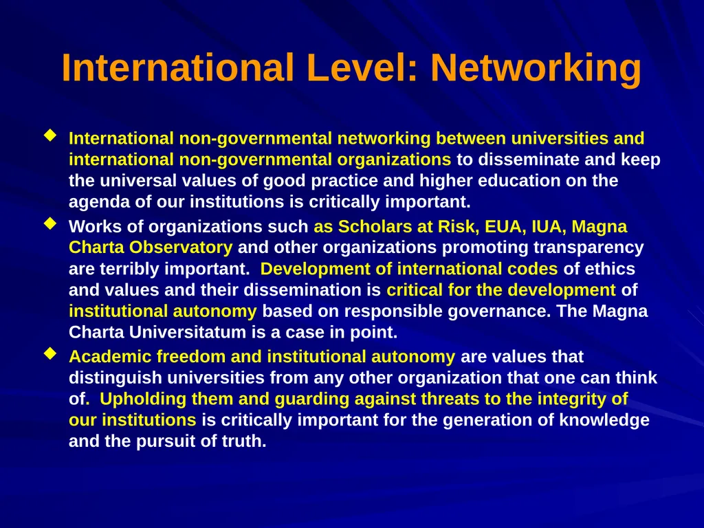 ACADEMIC FREEDOM AND INSTITUTIONAL AUTONOMY: - slide 22 of 24