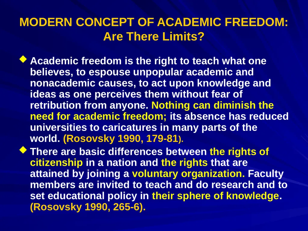 ACADEMIC FREEDOM AND INSTITUTIONAL AUTONOMY: - slide 6 of 24