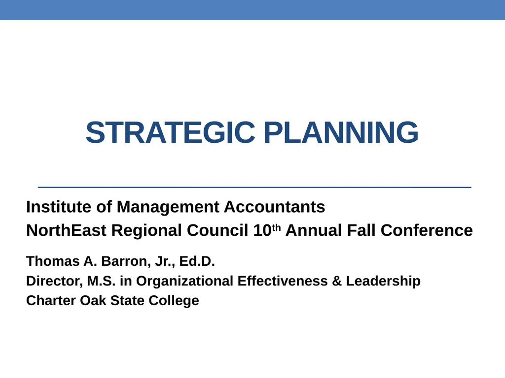 Strategic Planning Institute of Management - slide 1 of 54
