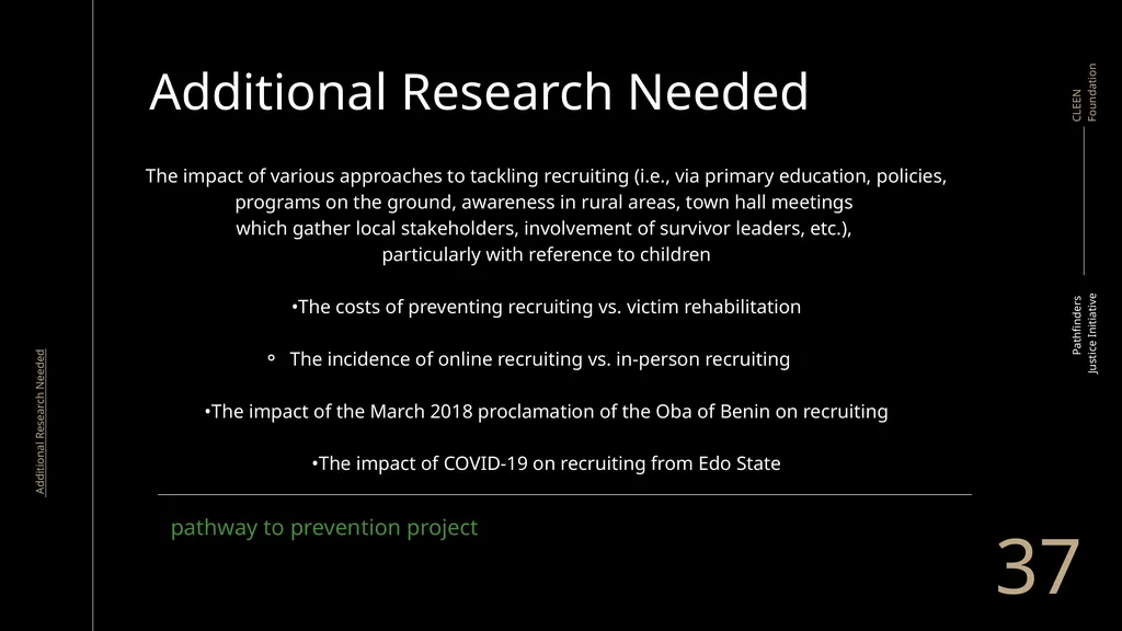 Pathway to Prevention Dissemination Meeting - slide 37 of 40