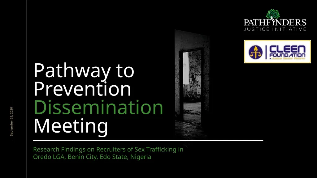 Pathway to Prevention Dissemination Meeting - slide 1 of 40