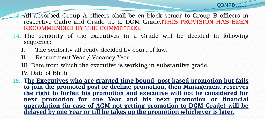 CPSU Cadre Hierarchy PROPOSAL Salient Points while - slide 32 of 37