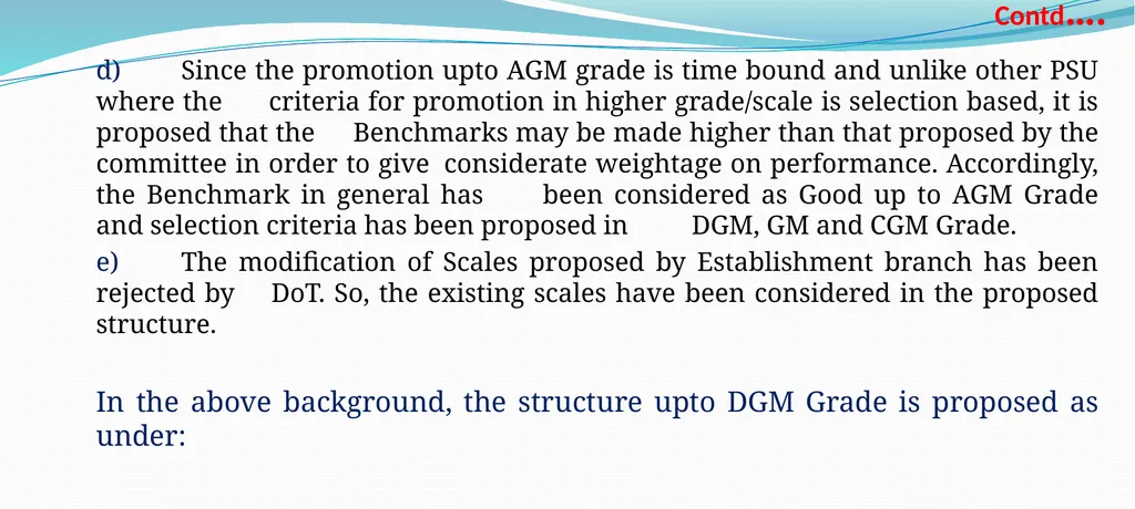 CPSU Cadre Hierarchy PROPOSAL Salient Points while - slide 4 of 37