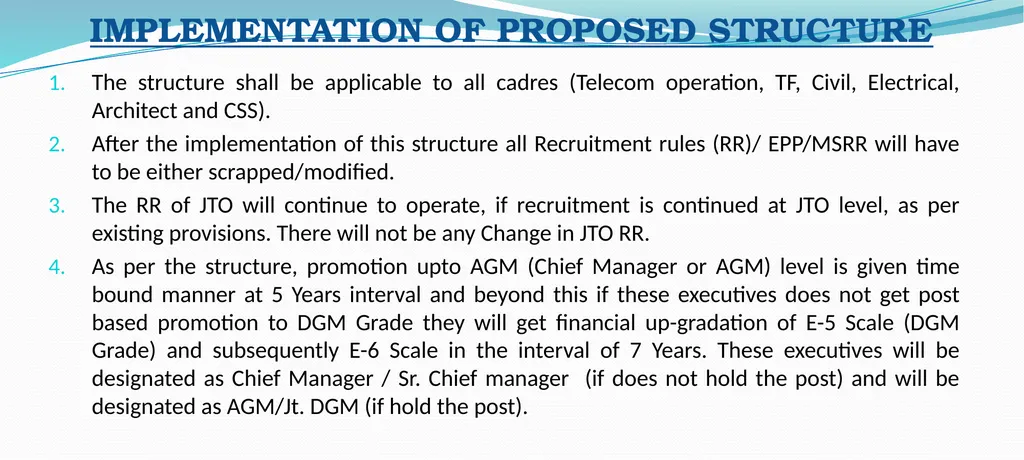 CPSU Cadre Hierarchy PROPOSAL Salient Points while - slide 25 of 37