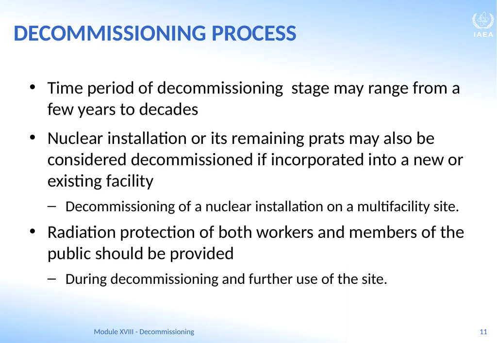 Module XVIII - Decommissioning Ferenc Adorjan - slide 11 of 64