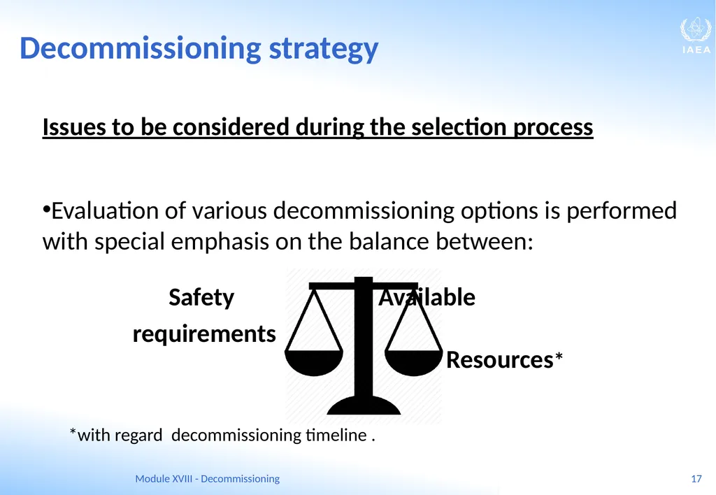 Module XVIII - Decommissioning Ferenc Adorjan - slide 17 of 64