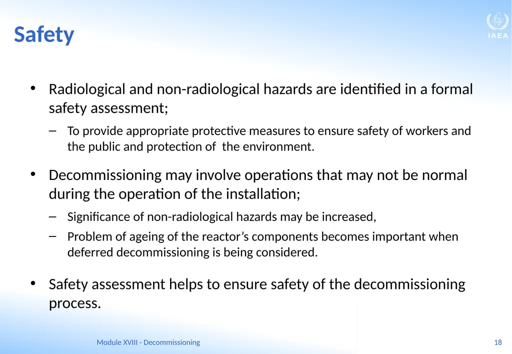 Module XVIII - Decommissioning Ferenc Adorjan - slide 18 of 64