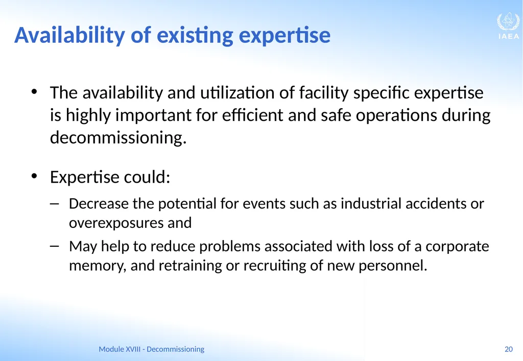 Module XVIII - Decommissioning Ferenc Adorjan - slide 20 of 64