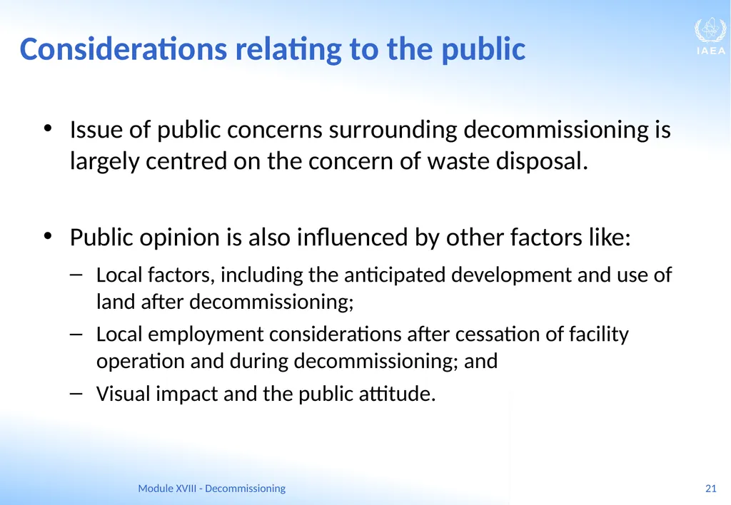 Module XVIII - Decommissioning Ferenc Adorjan - slide 21 of 64