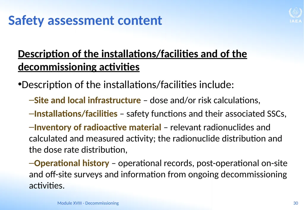 Module XVIII - Decommissioning Ferenc Adorjan - slide 30 of 64