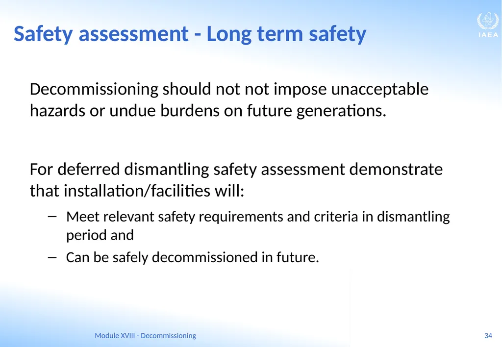 Module XVIII - Decommissioning Ferenc Adorjan - slide 34 of 64