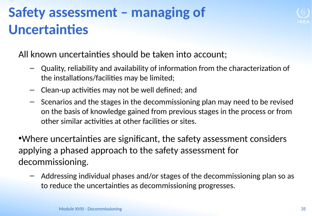 Module XVIII - Decommissioning Ferenc Adorjan - slide 35 of 64