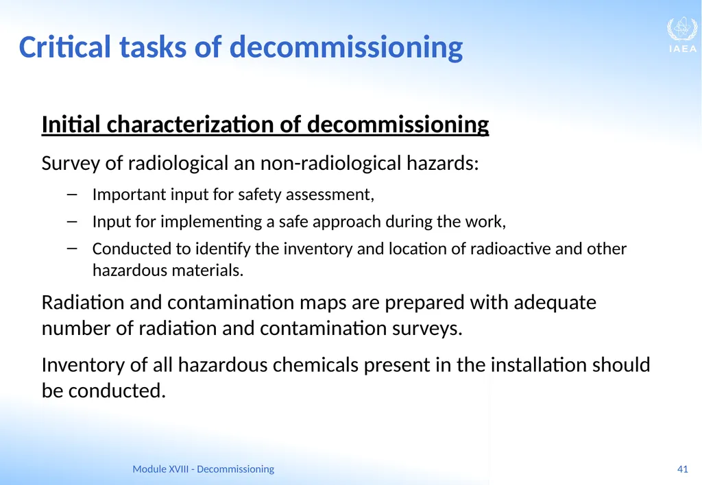 Module XVIII - Decommissioning Ferenc Adorjan - slide 41 of 64