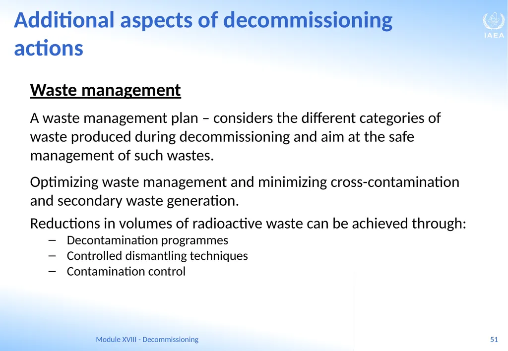 Module XVIII - Decommissioning Ferenc Adorjan - slide 51 of 64