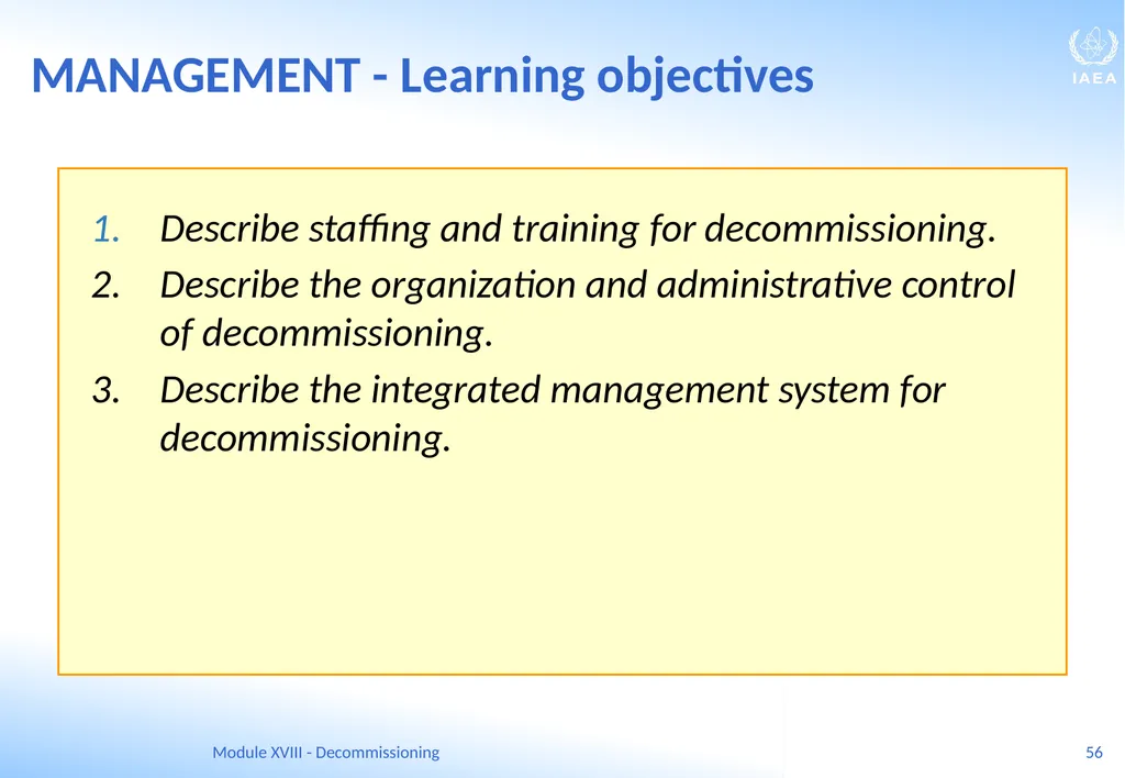 Module XVIII - Decommissioning Ferenc Adorjan - slide 56 of 64