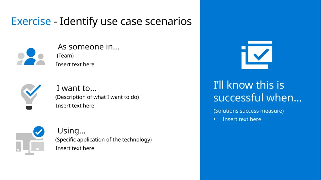 Identify and prioritize Teams scenarios Use case - slide 4 of 19