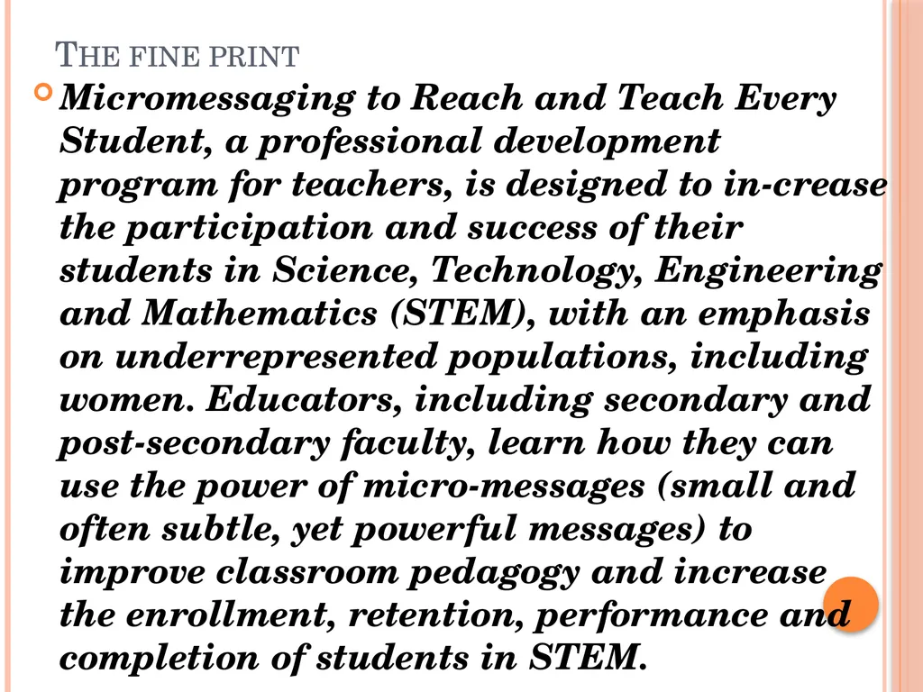 Educator’s Equity in STEM: A Plan to Recruit - slide 6 of 35