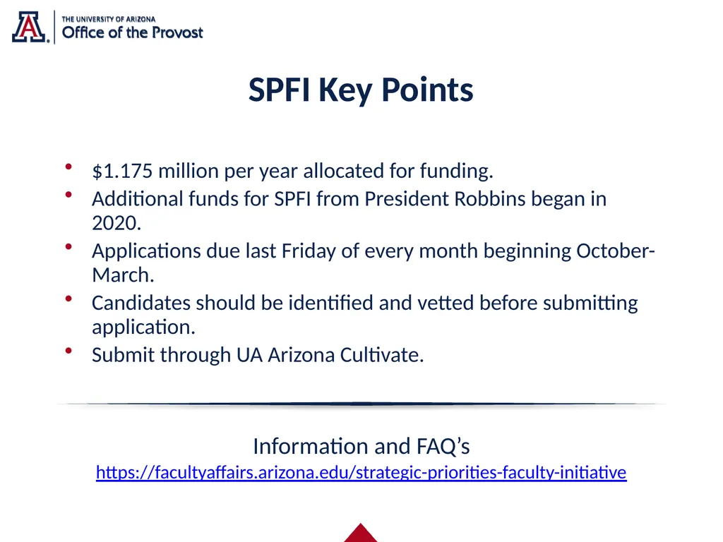 Strategic Priorities Faculty Initiative (SPFI) - slide 8 of 23