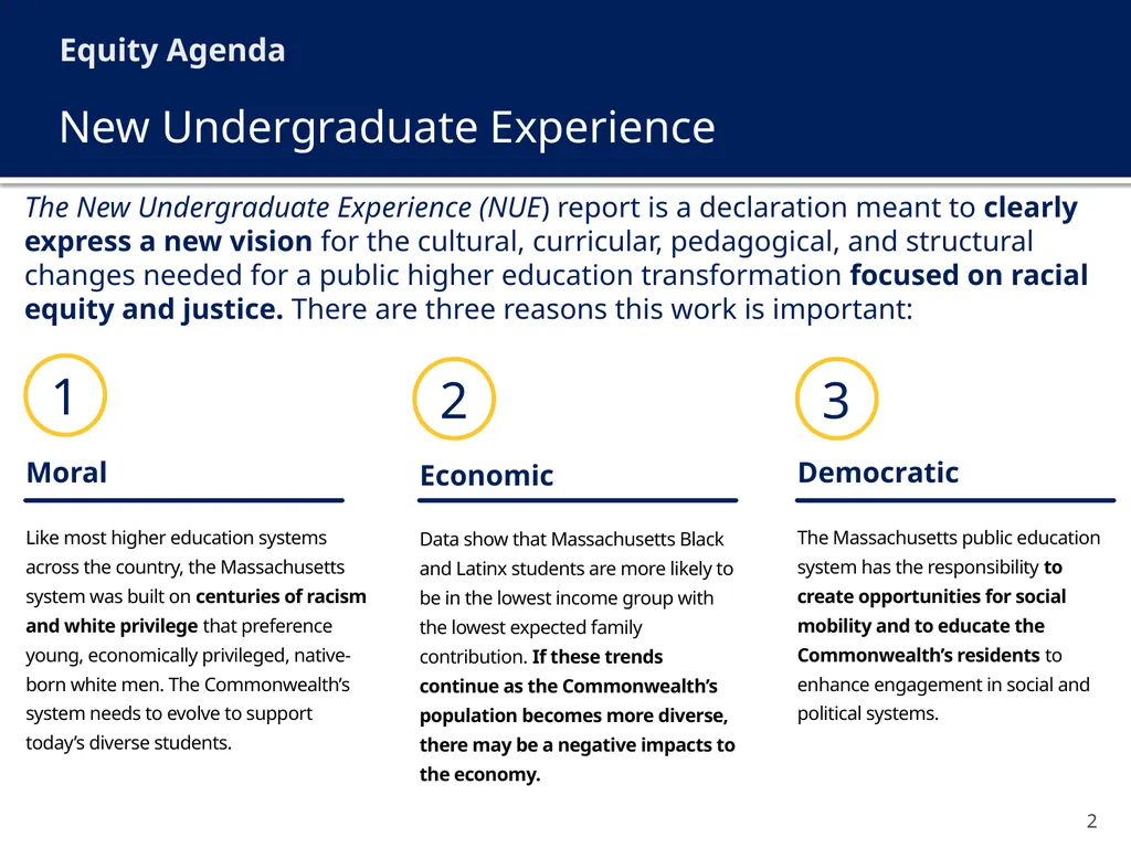 The New Undergraduate Experience (NUE) Amcoa Team - slide 2 of 38
