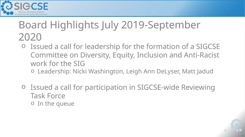 Business Meeting March 13, 2020 October 6, 2020 - slide 6 of 38
